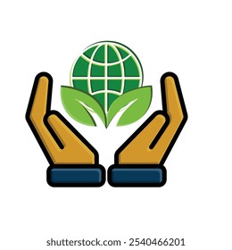 sustainable icon. save sustainably. with reuse, recycling, renewal for carbon reduction, net zero, green energy. flat design style. vector illustration
