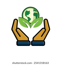 sustainable icon. save sustainably. with reuse, recycling, renewal for carbon reduction, net zero, green energy. flat design style. vector illustration