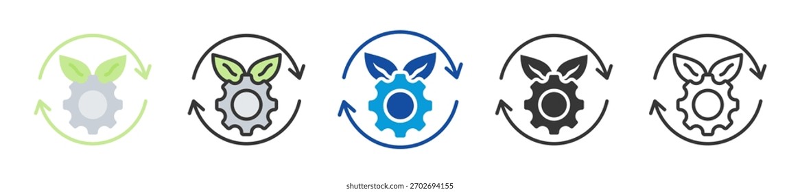 sustainable icon set multi style various collection