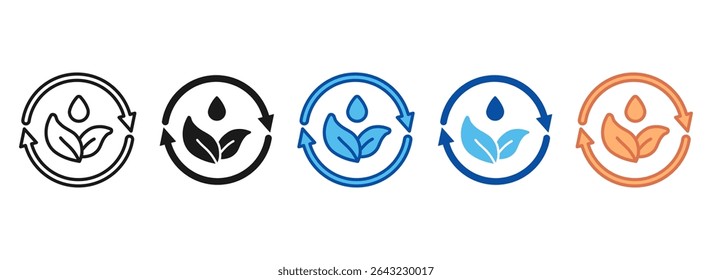 Sustainable Icon Set Multiple Style Collection