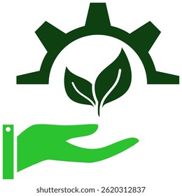 Sustainable icon vector for eco living, green development, and renewable resources. Ideal for climate awareness, future planning, and environmental conservation.