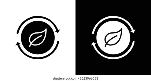 Sustainable icon vector, solid logo illustration, pictogram