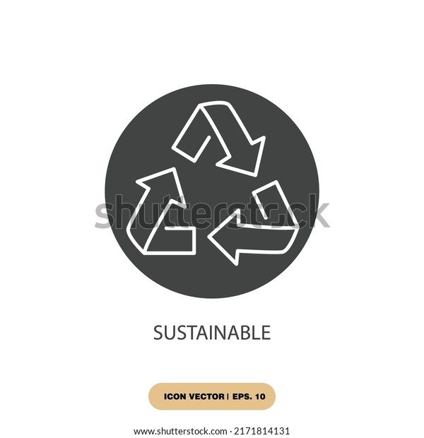 sustainable icons  symbol vector elements for\
infographic web