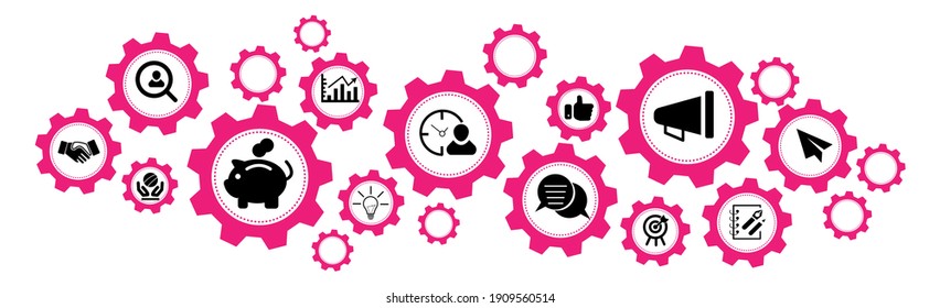 Sustainable investment vector illustration Concept with icons related to green investment, environmental care