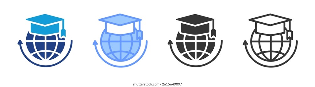 Sustainable Learning icon set multiple style collection