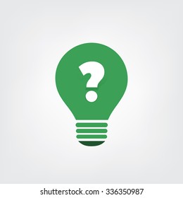 Sustainable Life  - Do You Have Questions? Or Is It A Question? - Icon Concept Design - Bulb Icon