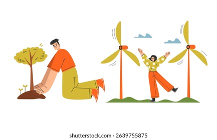 Sustainable Living The Importance of Planting Trees and Utilizing Clean Energy Sources