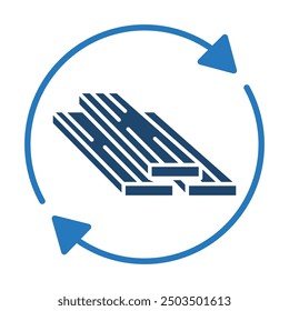 Sustainable Lumber icon line vector illustration