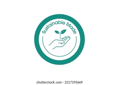 sustainable made icon vector illustration 