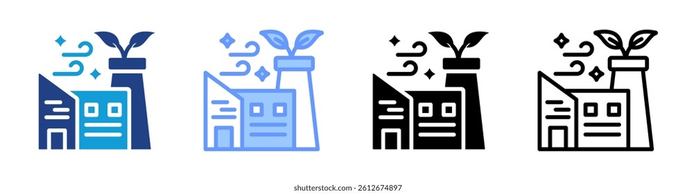 Sustainable Manufacturing icon set multiple style collection