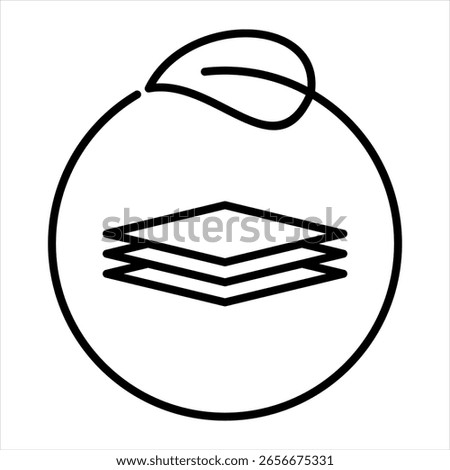 Sustainable Material Outline Icon Vector Illustration