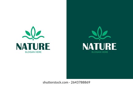 Sustainable minimal nature logo design.