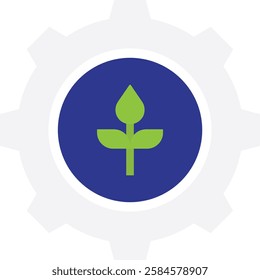 Sustainable Nature Ecology Icon Vector Flat Illustration