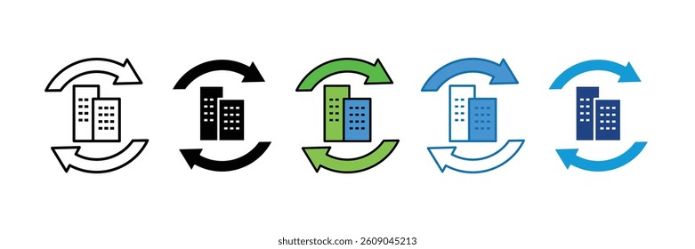 Sustainable Office Icon Set Multiple Style Collection