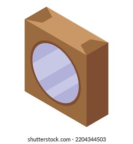 Sustainable pack icon. Isometric of sustainable pack vector icon for web design isolated on white background