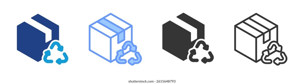 Sustainable Package icon set multiple style collection