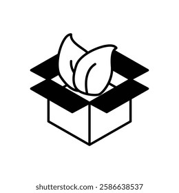 Sustainable Packaging Solutions vector stock icon