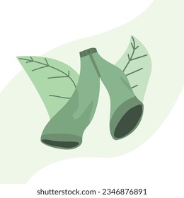 Sustainable pants with green leaves