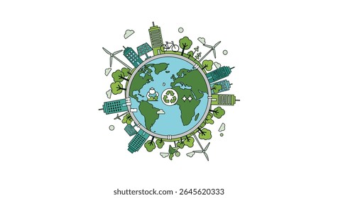 Crescimento sustentável dos ecossistemas do planeta e desenvolvimento de energia verde
