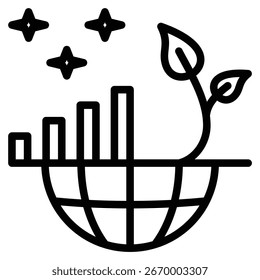 Sustainable Potential Development Icon Line Vector Illustration