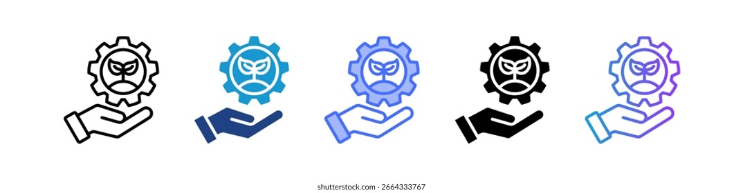 Sustainable Practices Icon Multiple Vector Illustration