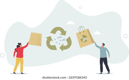 Embalagem de produto sustentável usando recursos renováveis e recicláveis .vida humana.