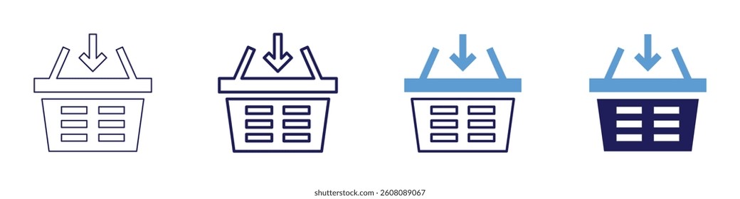 Sustainable product sourcing icon in 4 different styles. Thin Line, Line, Bold Line, Duotone. Duotone style. Editable stroke.