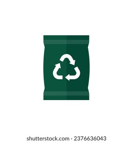 Icono de vector de empaquetado sostenible o reciclado