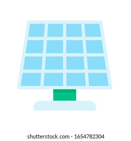 sustainable or recycle related solar panel vector in flat style