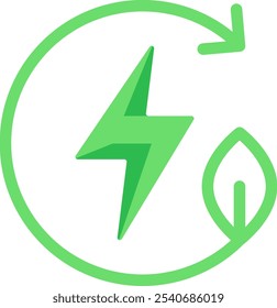 sustainable renewable energy vector icons 