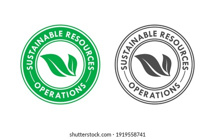 Sustainable resources operation logo template illustration