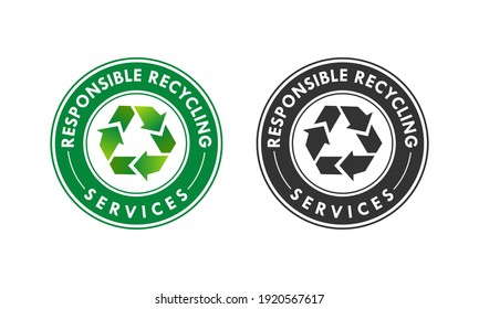 Sustainable resources services logo template illustration