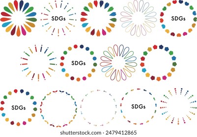 ilustración circular de marco de ODS sostenibles