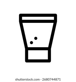 Sustainable squeezable tube. Editable vector icon.