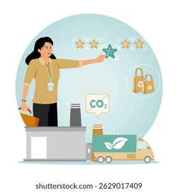 Sustainable Supply Chains. Sustainable Business Practices Represented Through Eco-Friendly Delivery and Responsible Consumer Choices.
