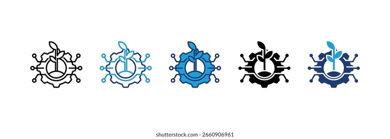 Nachhaltige Technologie Symbol Set mehrere Stilkollektion
