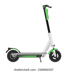 Sustainable transport - Modern Electric Kick Scooter Isolated vector illustration