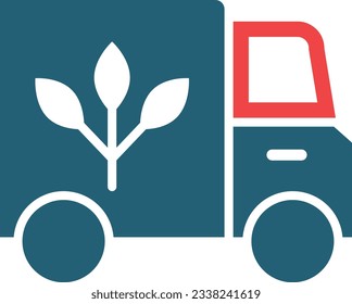 Sustainable Transportation Glyph Two Color Icon For Personal And Commercial Use.
