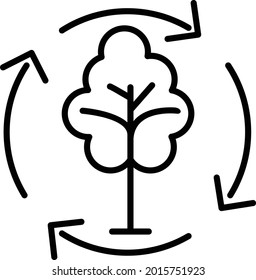 Sustainable Vector Line Icon Design