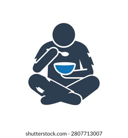 Sustenance In Poverty Icon Isolated On White Background