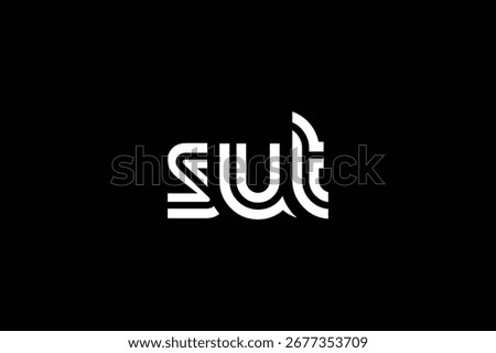 SUT Creative Unique Modern Letter Logo Design. Elegant Monogram Logo Design with Decorative Elements and Typography