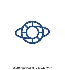 sutterspeed galaxia planetario concepto de logotipo vector editable y color debe cambiar
