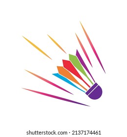 Suttle cock badminton logo illustration vector design