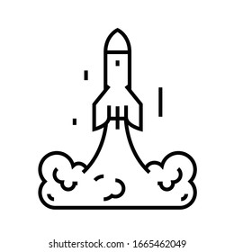 Suttle flight line icon, concept sign, outline vector illustration, linear symbol.