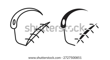 Suture icon isolated vector Illustration. Vector pictogram for web and app