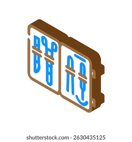 isometrischer Icon-Vektor des Chirurgen-Nahtmaterial-Kits. Chirurgenschild für Nahtmaterial. einzelne Symbolgrafik