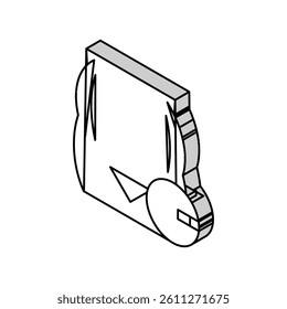 suturing wound isometric icon vector. suturing wound sign. isolated symbol illustration