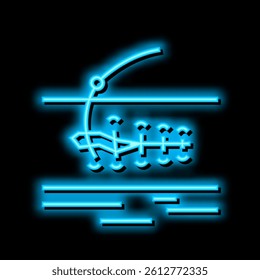 suturing wound neon light sign vector. suturing wound illustration