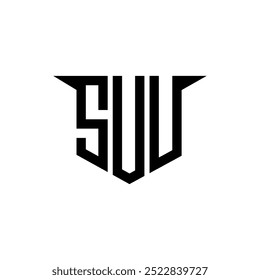 SUU letter logo design with white background in illustrator, vector logo modern alphabet font overlap style, calligraphy designs for logo, Poster, Invitation, etc.