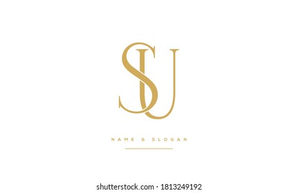 SU,US ,S,U  Abstract Letters Logo Monogram